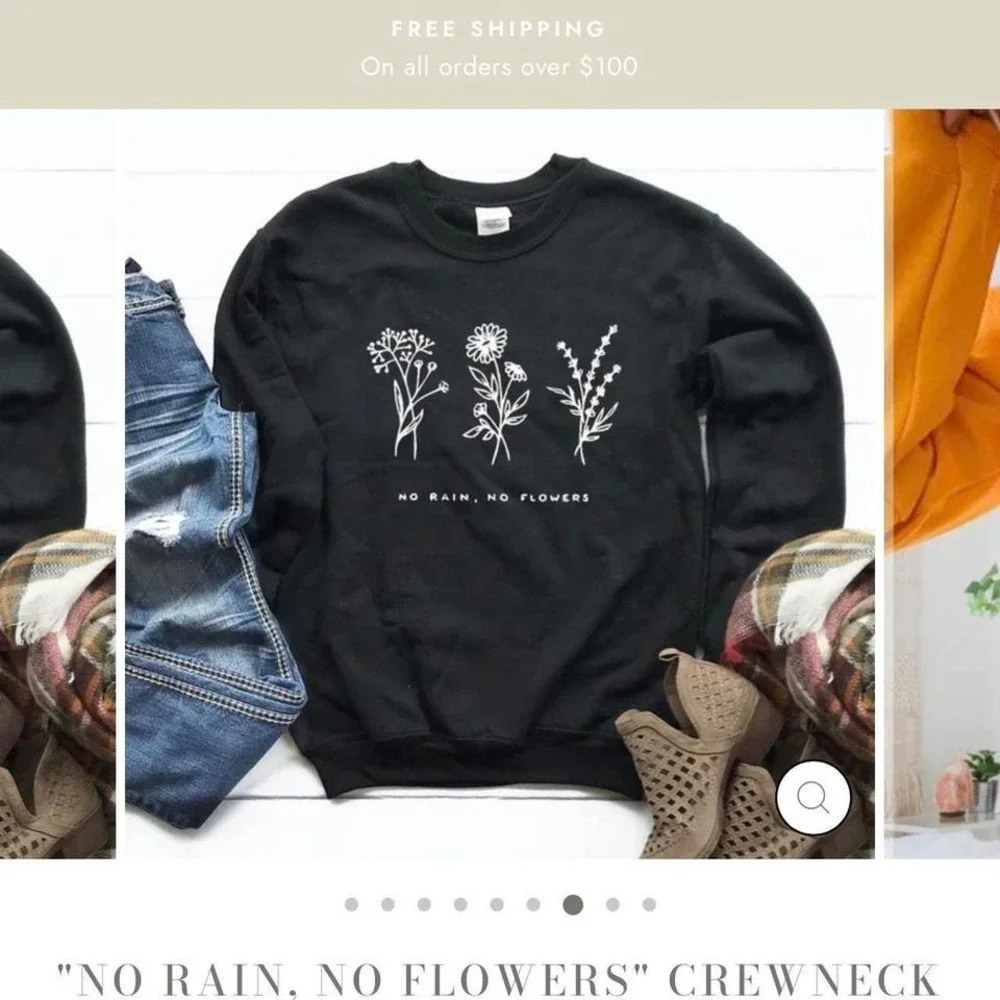 Black Graphic crewneck‎ 